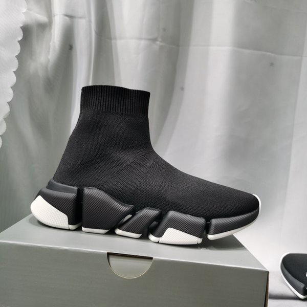 

With box]2021 designer sock sports shoes mens speed 1. trainers luxury women men runners trainer sneakers socks 2 boots platform size 36-45 02, Color 10