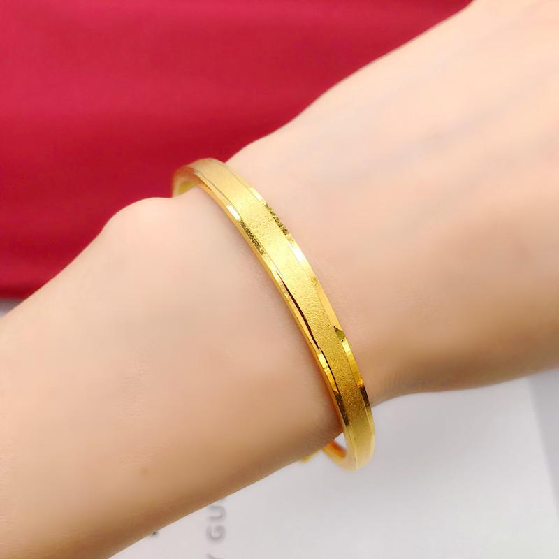

Bangle Adjustable Frosted Flat Bracelets On Hand Luxury Women Jewelry Gold For Accessories Hard