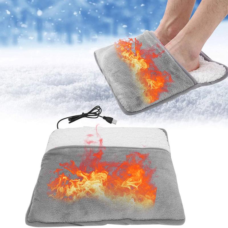 

Carpets Fast Heating Pad Foot Warmers For Bed And Under Desk Electric Heated Women Men Winter Wamer Xmas Gifts