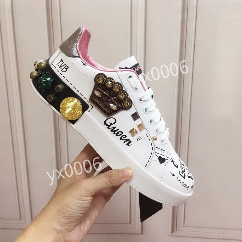 

2021 Top Quality New shoe Designer transparent 35-41 printing luxury high-top Genuine Leather casual shoes canvas man woman fashion sneakers hc191007, Choose the color