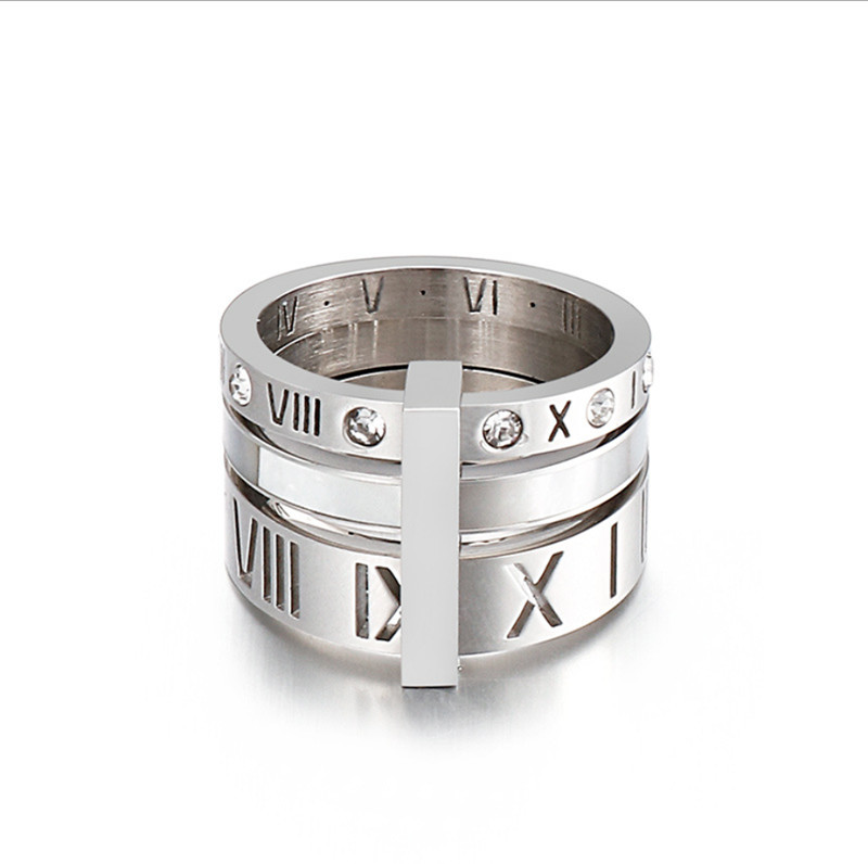 

2021 luxury silver gold men ring designer jewelry signet design women custom fashion jewellery stainless steel multiple combinations number mens rings