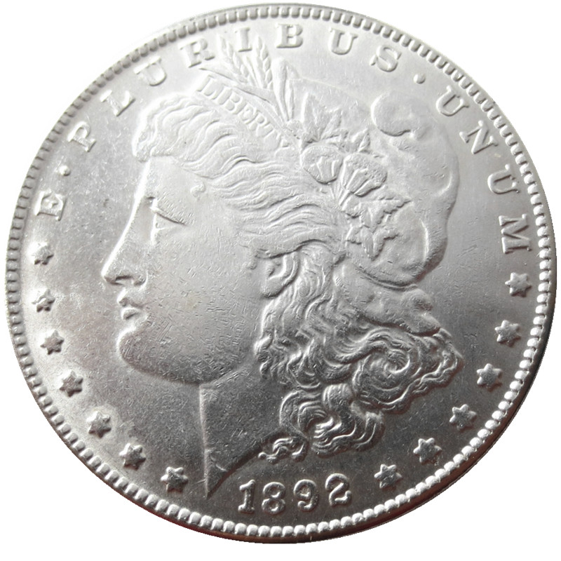 

90% Silver US Morgan Dollar 1892-P-S-O-CC NEW/OLD COLOR Craft Copy Coin Brass Ornaments home decoration accessories
