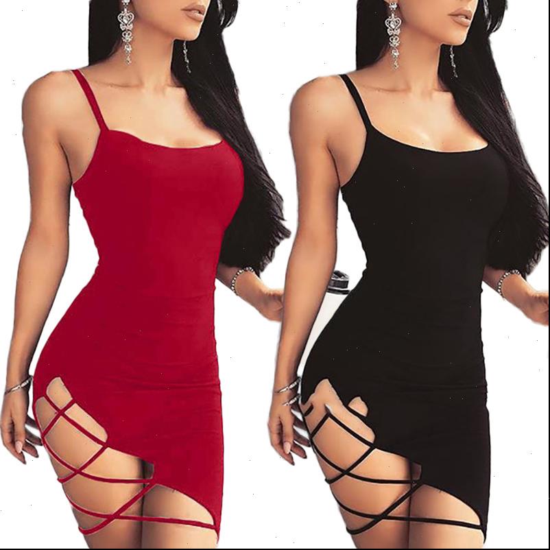 

spaghetti strap fashion women dress backless sleeveless side hollow out mini sling sheath hip party, Black;gray