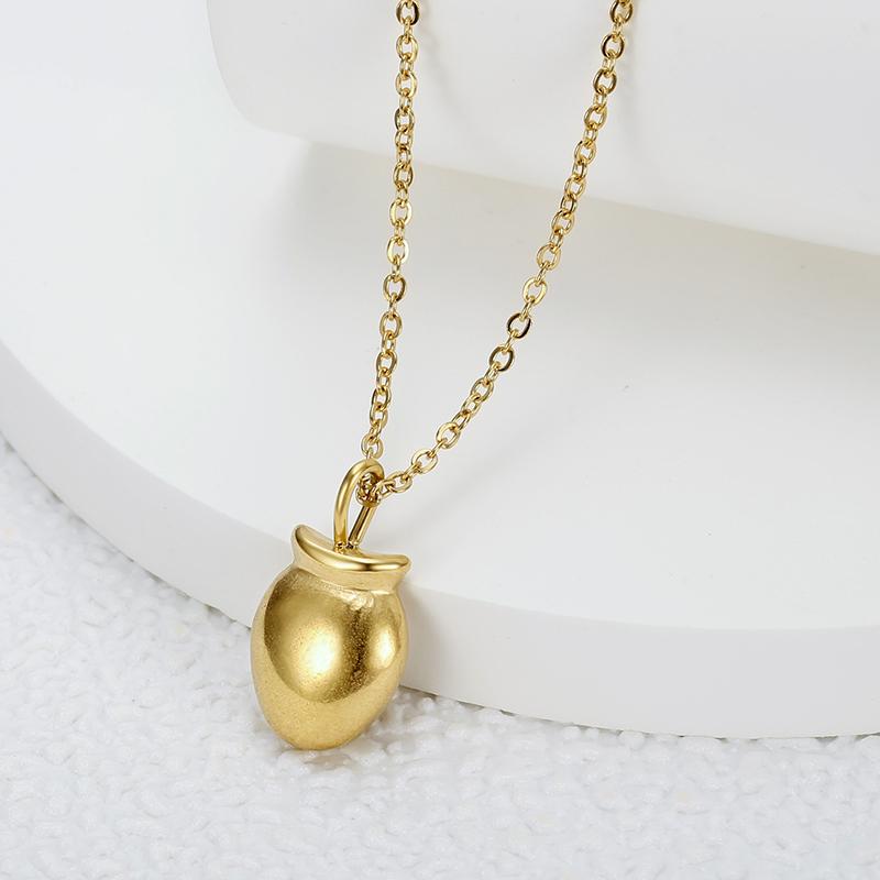 

Pendant Necklaces Stainless Steel Geometric Metal Necklace Simple Design Gold Chain Accessories For Women Charming Party Jewelry