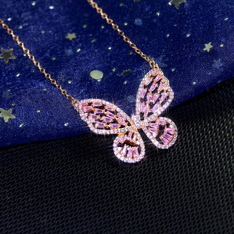 

Creative Selling Hollow Pendant Female Butterfly Wing Necklace Simple Fairy Clavicle Chain Chains