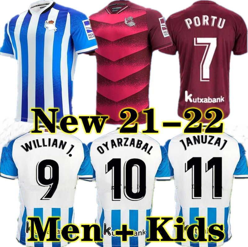 

Real ISAK Sociedad OYARZABAL Soccer Jerseys 2021 22 MERINO JANUZAJ SILVA Football Shirt kit PORTU BARRENETXEA Maillots De Foot WILLIAN J. CAMISETA 1ª EQUIPACIÓN, 21 22 away