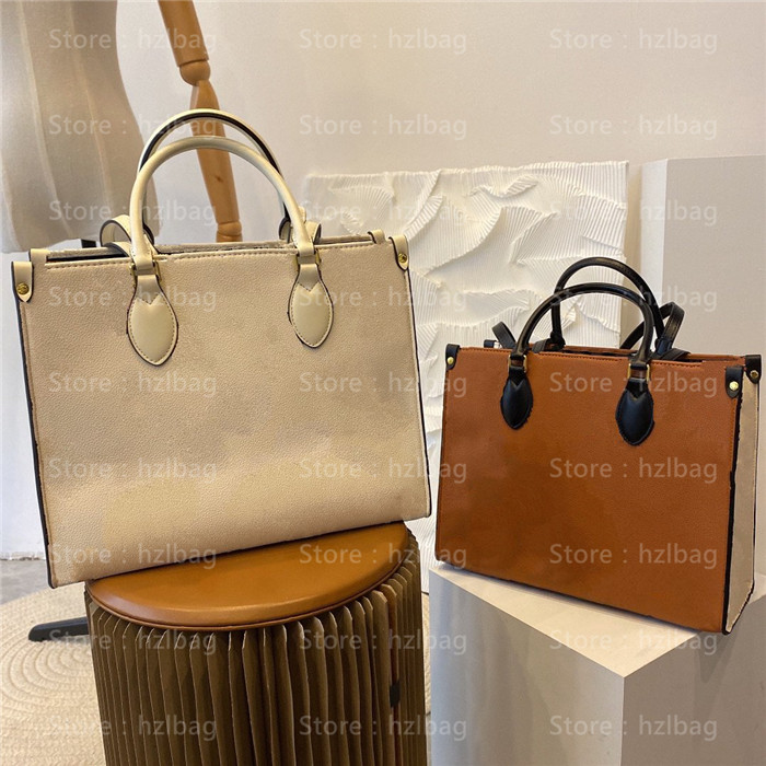 

ONTHEGO MM tote Wild at Heart Business Shopping Bag Purse Embossed supple grained cowhide leather Wallet Duffle Bag Charm Shoulder Bags, Color 01