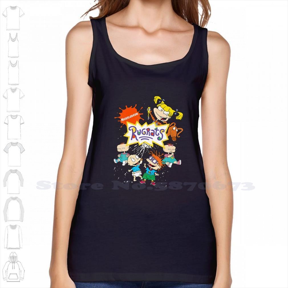 

logo with nick and characters custom funny tank sleeveless vest tv show entertainment cartoon kids, White;black