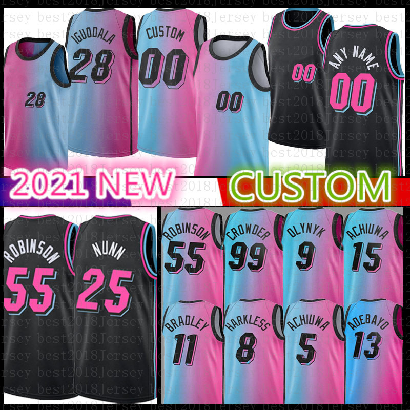 

Custom Basketball Jersey Avery Bradley 6 Alonzo Mourning Max Strus Hassan Whiteside LeBron Hassan James Whiteside Andre Olynyk Iguodala Bosh, Custom (rehuo)