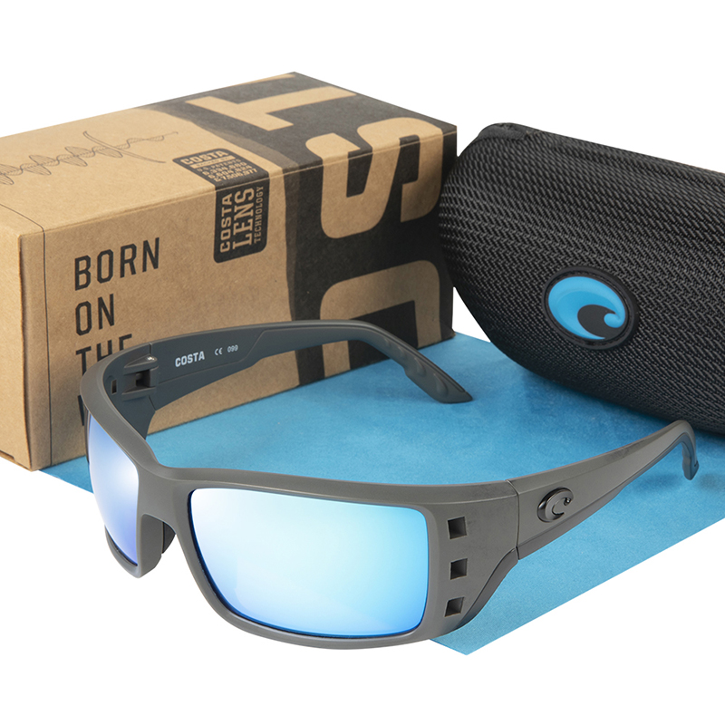 

Vintage 580P Sunglasses Men Sport Fishing Driving Sunglasses PERMIT Brand Designer Square Eyewear Male Costa Polarized Goggles