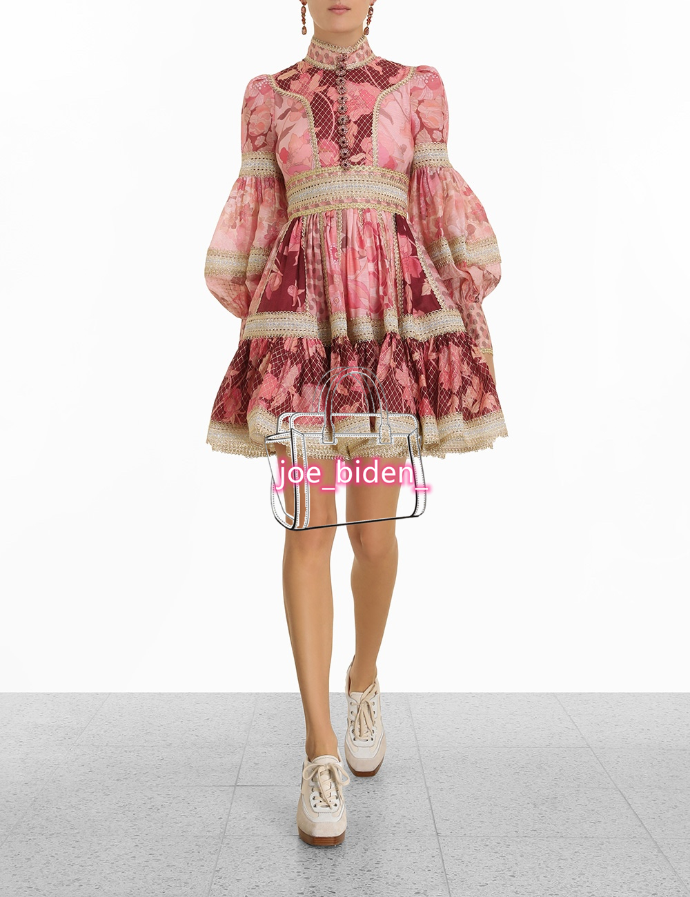 

Australian luxury designer brand sweet palace style dress, Black;pink