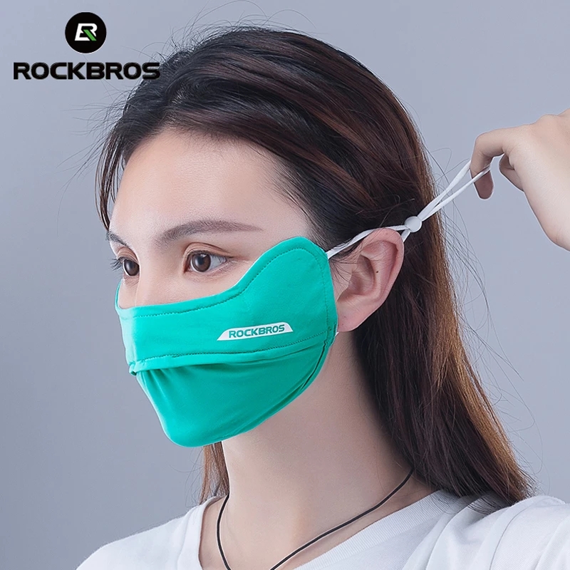 

ROCKBROS Cycling Face Mask Ice Silk Summer 3D Protection Breathable Washable Masks, White