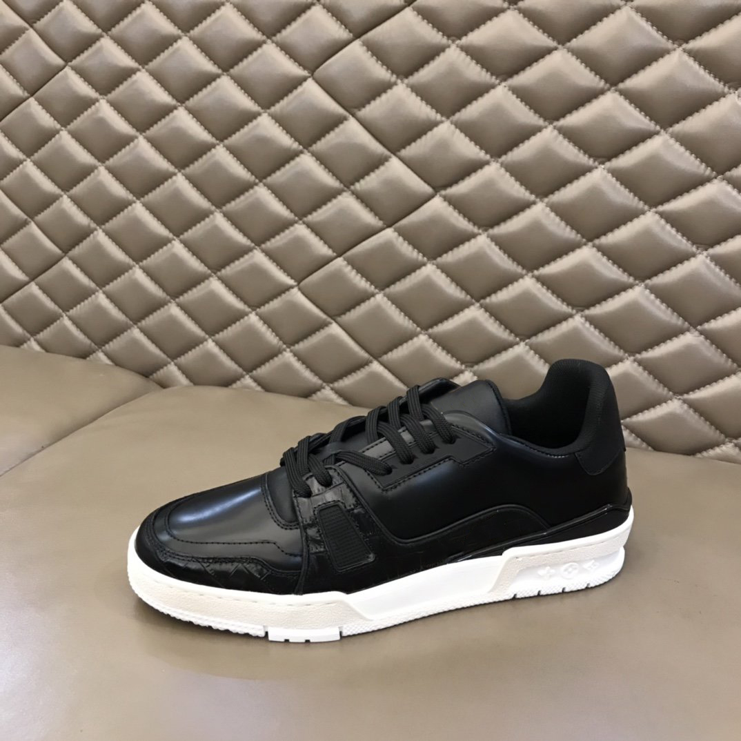Mode homme casual chaussures de luxe Design Sneaker Sneaker en cuir véritable maille pointu oncle coureur de course à l'extérieur avec boîte US38