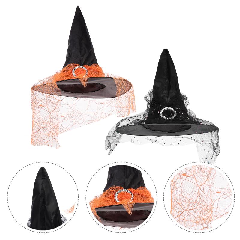

Party Hats 2Pcs Witch Hat Costume Props For Xmas Cosplay