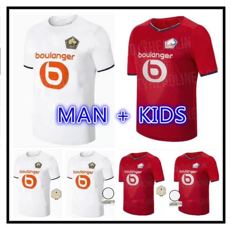 

2021 LOSC Lille jerseys man kids kit BAMBA J.DAVID J.IKONE football shirt YAZICI SOUMARE CELIK R.SANCHES soccer jersey Maillot de 21 22, Kids size