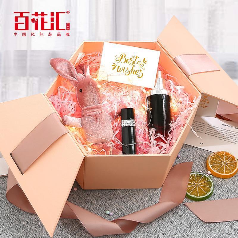 

Gift Wrap Christmas Box / Octagonal Valentine's Day Packaging