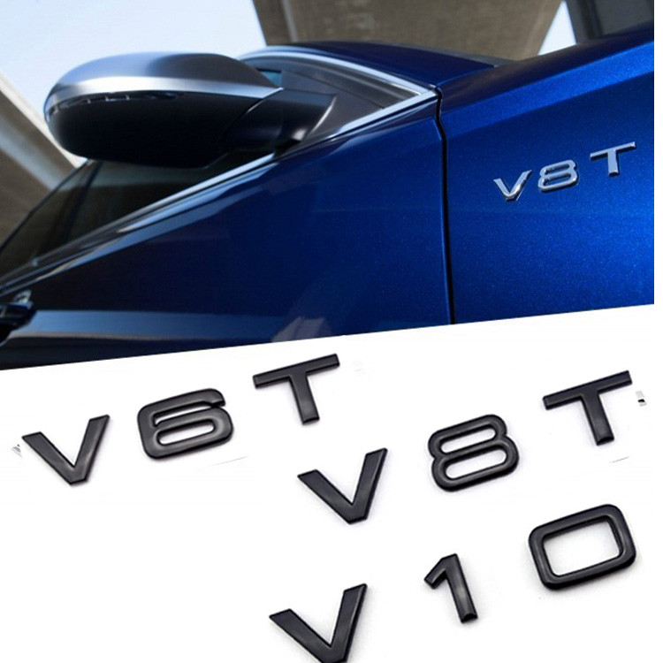 

Letter Number V6T V8T V10 Sticker Car Styling Fender Side Rear Trunk Badge Logo Emblem Decal for Audi A4 A5 A6 A7 A8 S4 S5 S6 S7 S8 TT RS 3 5 7 SQ5 Q3 Q5 Q7 RS3 RS4 RS5 RS6, Customize