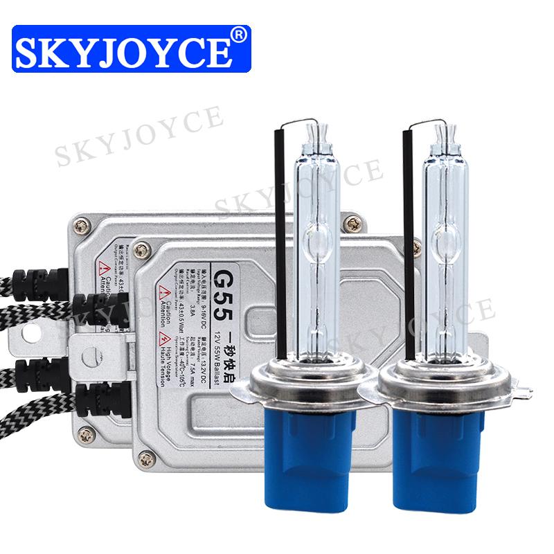 

Car Headlights SKYJOYCE 12V 55W Fast Start HID Light Kit 5500K FBI H1 H7 H11 Bulb 4300K 6000K 8000K Quick G55 Ballast