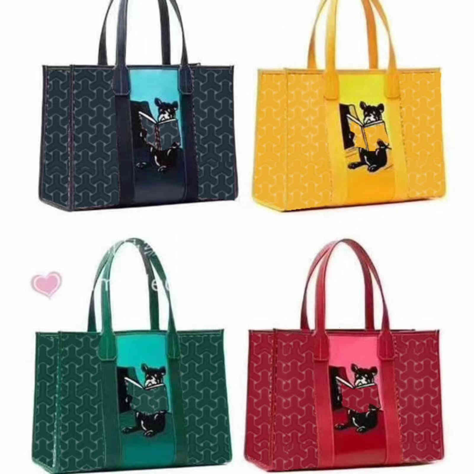 

bags elegant Tote Bulldog Villette goya. Shopping Bag Beach Handbag 2021 brand designer Handbag women's fashion luxury classic diagonal size, Red