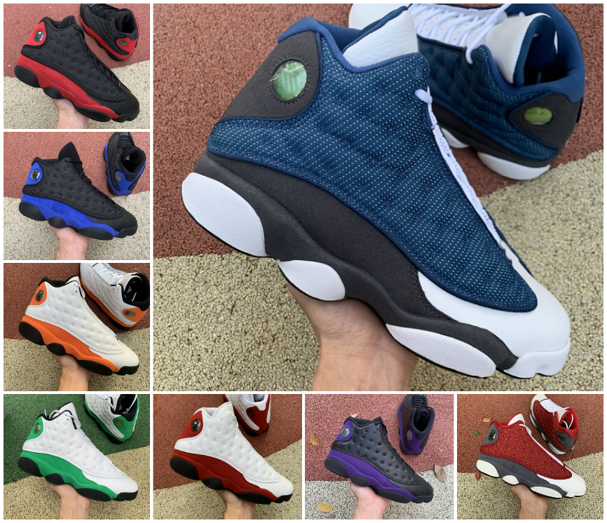 

Jumpman 13 Gym Red Flint Grey Toe Basketball Shoes Mens 13s Obsidian Bred Black Hyper Royal Powder Blue He Got Game Starfish Lucky Green Chicago Lakers Sports Sneakers, Bubble package bag