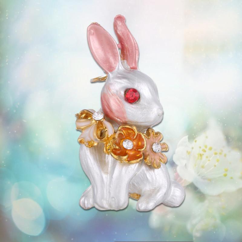

Pins, Brooches White Enamel Brooch Drip Oil Animal High-grade Cartoon Alloy For Girl Kids