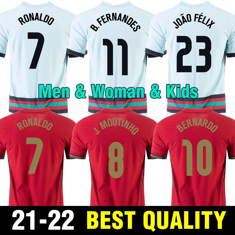 

2021 soccer jerseys national team uniforms B.FERNANDES JOAO FELIX Cristiano football jersey man kids kit DIOGO J. BERNARDO ANDRE SILVA camis, Black;yellow
