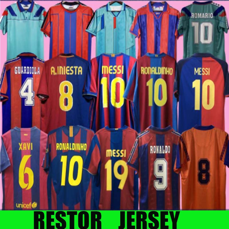 

Retro soccer jersey barcelona 96 97 07 08 09 10 11 12 13 14 15 XAVI RONALDINHO RONALDO RIVALDO GUARDIOLA Iniesta finals MESSI maillot de foot 1899 1999, 04/05 away