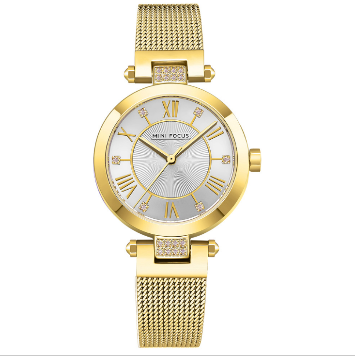 

Charming Small Dial cwp Womens Watch Comfortable Stainless Steel Mesh Band Japanese Quartz Movement Diamond 43g Luxury Ladies Watches MINI FOCUS 0215L