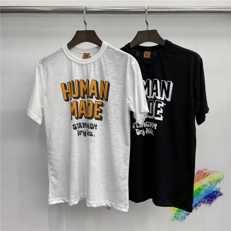 

Men's T-Shirts Human Made Three-dimensional Letter Printing T-shirt Men Women 1:1 Top Version Summer Style Tee Tops DBVS