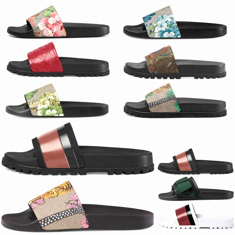 

HOT High Quality Slides Sandals Man Woman Slipper Gear bottoms Flip Flops With Box Casual Shoes Sneakers Espadrilles Heel home 011 01 A95i#, Black