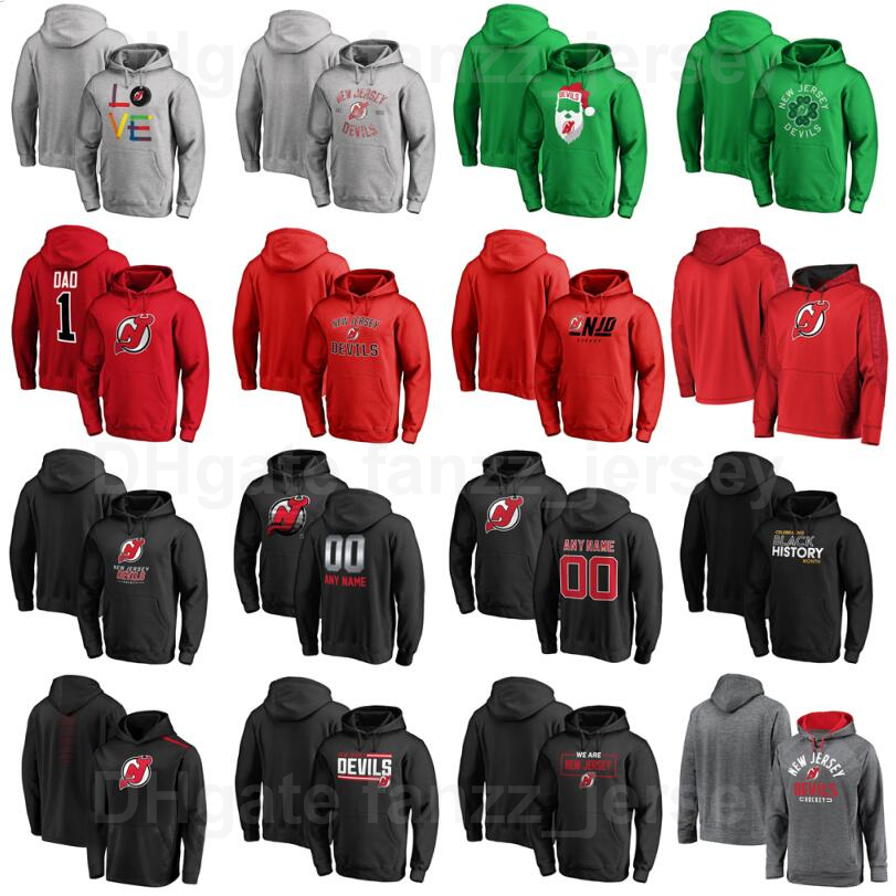 

Pullover Hockey New Jersey Devils 86 Jack Hughes Hoody Jackets PK Subban Hooded Nico Hischier Sweatshirts Martin Brodeur Hoodies Men Women Kids, Red