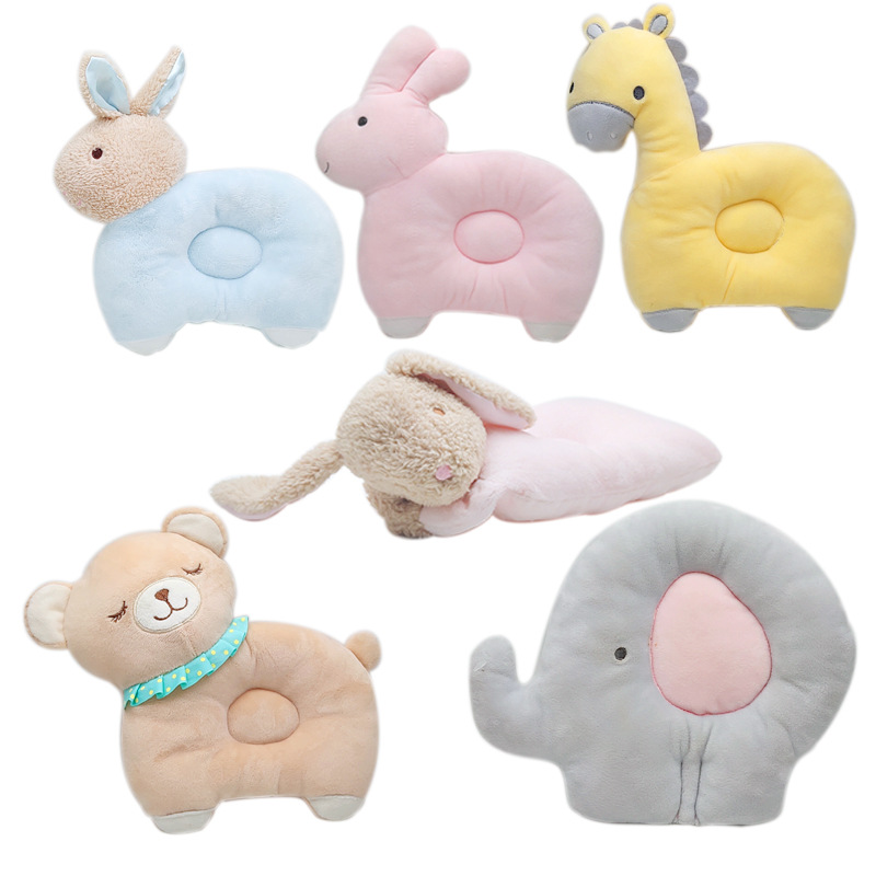 

1Pcs Baby Newborn Pillows Lovely Animal Pattern Baby Shape Pillow Anti-rollover Baby Headrest Pillow Pad 1810 Y2, Single color