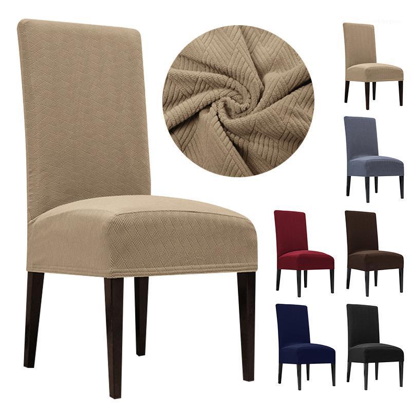

Knitted Super Soft Chair Covers Spandex Elastic Dining Room For Home Kitchen Banquet El