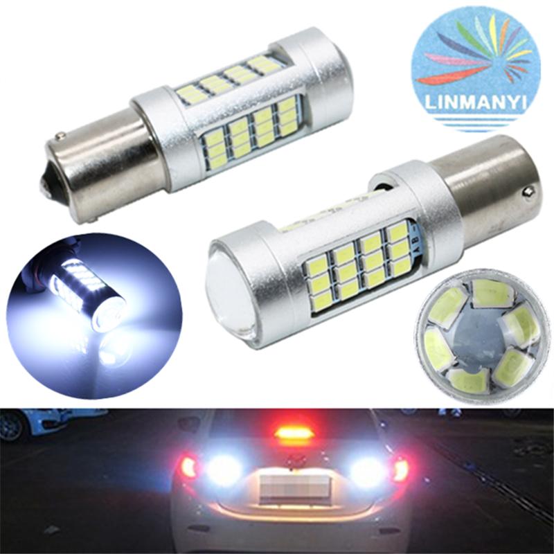 

Car Headlights 2PCS 1156 BA15S 1157 BAY15D 21W 2835 42SMD 12V Canbus Brake Turn Signal Light With Len Rear Reverse Lights