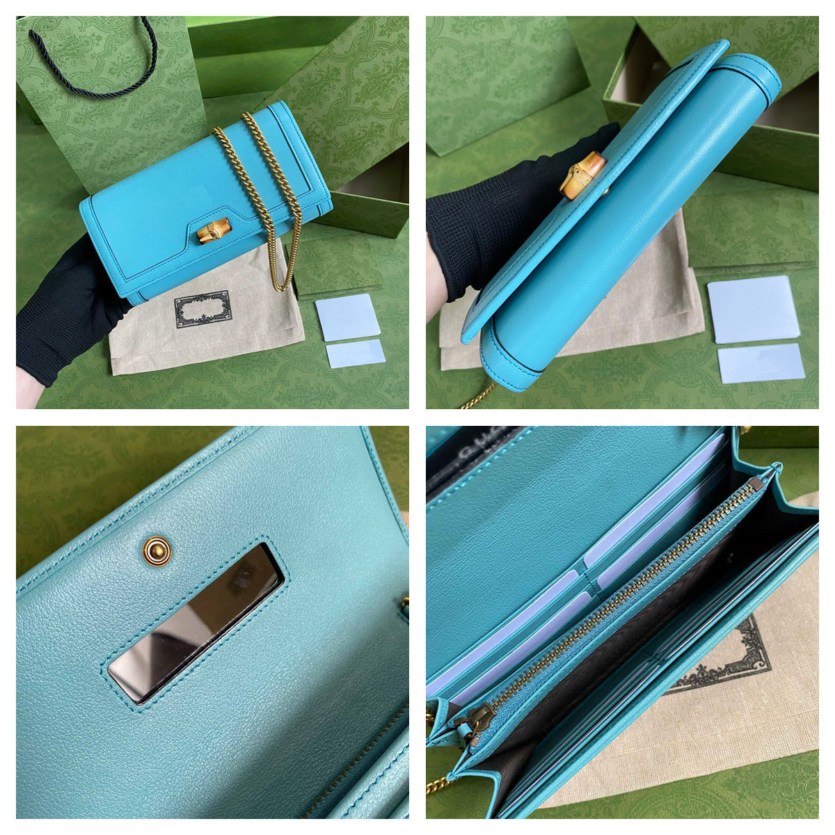 

New style Classic Hot sold Top quality Crossbody bag luxury designers womens shoulder bags Multifunctional wallet with box fashion Makeup mirror Genuine leather, Brown+gold buckle