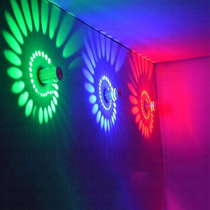 

110-240V LED wall lamp Aluminum SpiralBedroom Bedside Lamp Living Room Bar KTV Corridor Aisle Sconce ceiling lamps