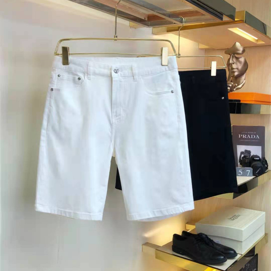 High quality summer men&#039;s plus size pants fashion trend casual tight-fitting two-color wholesale M-3XL-image-707199318