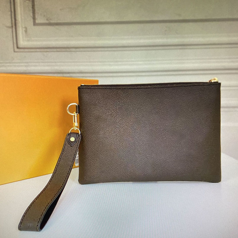 

M63447 top high quality single zipper wallets cardholder Phone Men clutch bag plaid fashion style luxurys women high-end designers with packaging box, Brown flower
