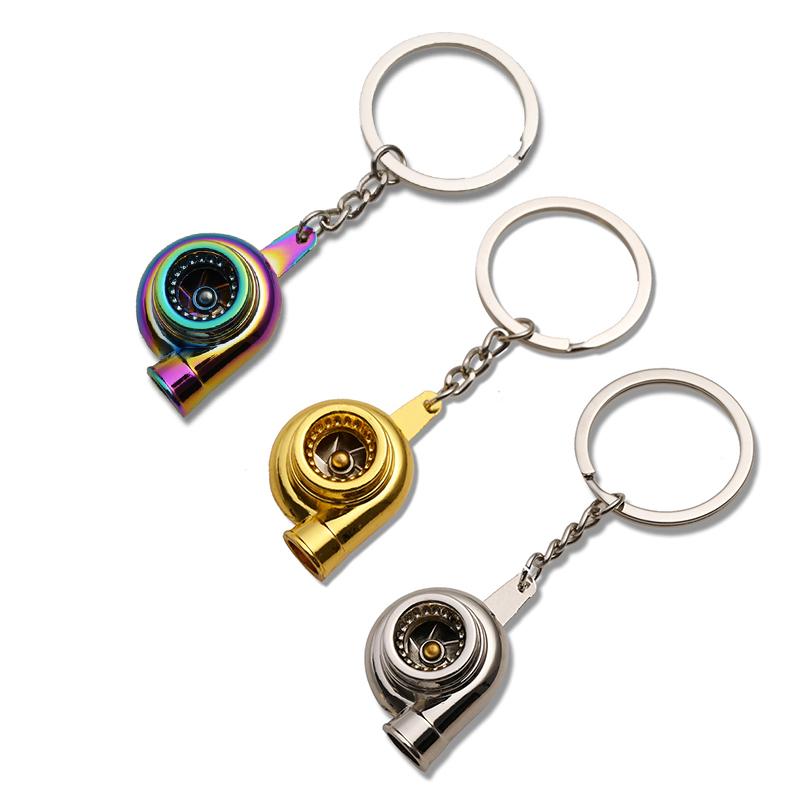 

Keychains Car Wheel Rim Tyre Whistle Sound Metal Key Chain Silver Turbocharger Keychain Ring With Brake Discs Auto Accessories