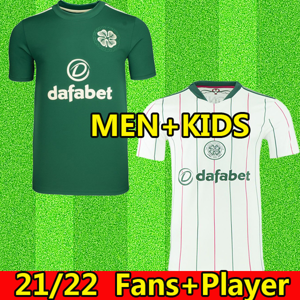 

FANS Player version 21 22 Celtic Soccer Jerseys home away MCGREGOR GRIFFITHS 2021 2022 FORREST CHRISTIE EDOUARD Elyounoussi third Men kids kits Football Shirts, 21/22 away