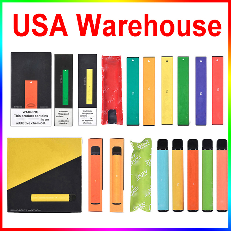 

USA in Stock Puff Bar Plus XXL E Cigarette Disposable Vape Pen Device Starter Kit Pre-filled Oil Pod Smoking Vaporizer Cartridges pk Vapes M