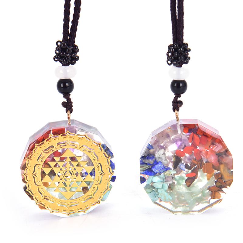 

Pendant Necklaces Necklace Sacred Geometry Chakra-Energy Gift, Silver