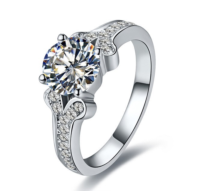

Solid Platinum PT950 1CT fine Diamond Women Anniversary Ring Beautiful Birthday Party Jewelry Gift For Girl Friend