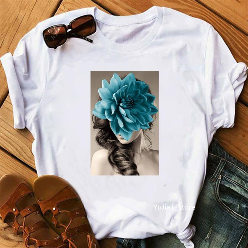 

flower print vintage white women summer aesthetic clothes fashion hipster tees