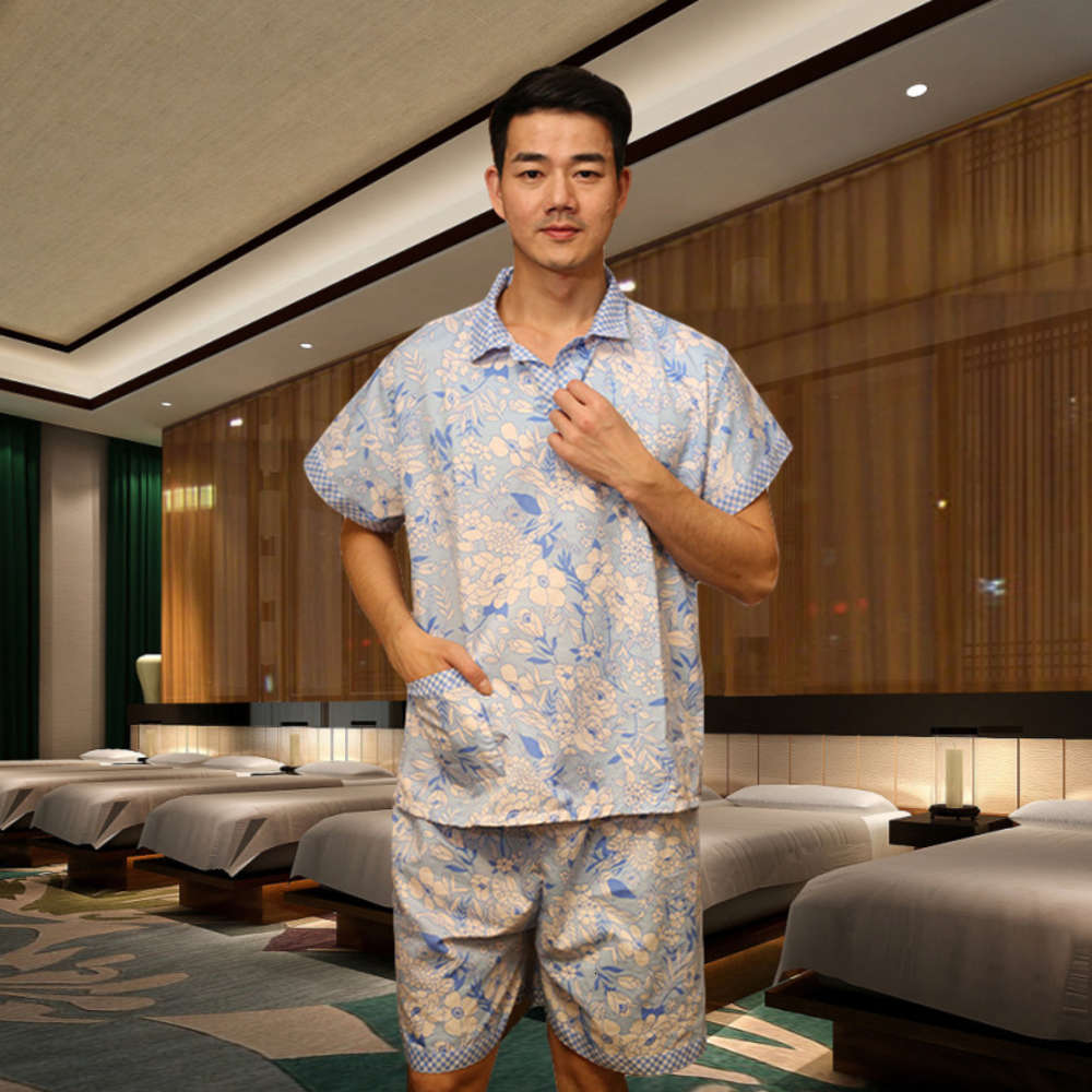 

bathrobe disposable sweat steaming bathing men's physical therapy moxibustion el massage sauna suit japanese bathrobe