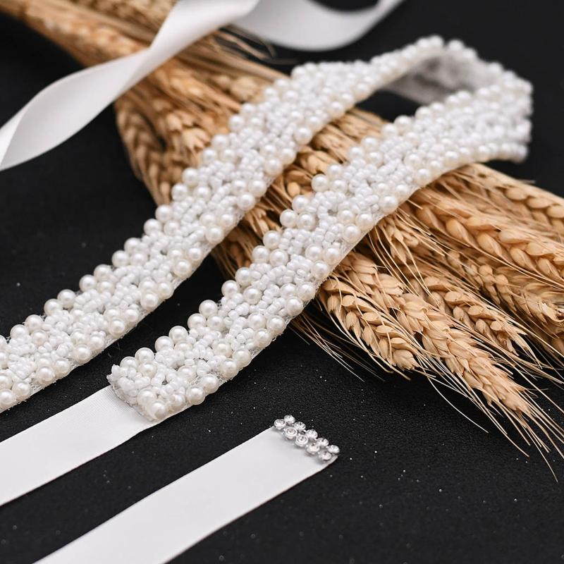 

Wedding Sashes S204 Beading Bridal Belts Dress Accessories Pearl Bride Dresses Belt Party Prom Evening Women Sash