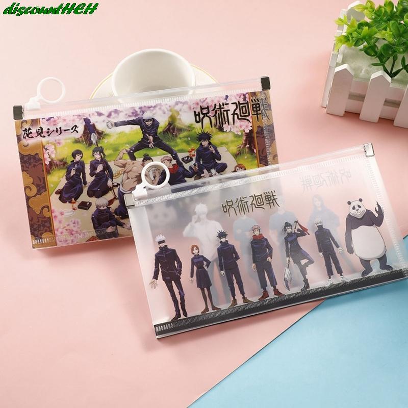 

Anime Jujutsu Kaisen Waterproof Plastic Pencil Bag Itadori Fushiguro Kugisaki Satoru PVC Pen Student Stationery Box Case Bags