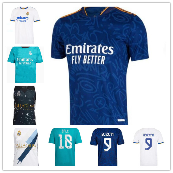 

Real Madrid soccer jersey BENZEMA AWAY Camiseta Hombre Primera Equipacion Blanca 2021 22 HAZARD ASENSIO CASEMIRO ALABA VINI JR. ISCO Home Fo