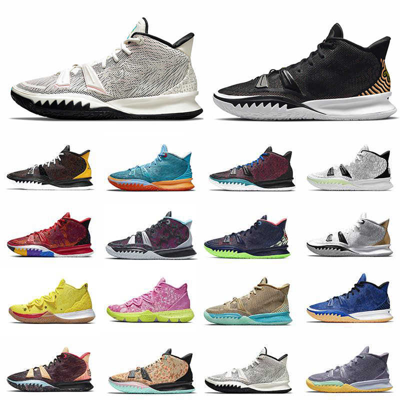 

Kyries 7s Mens Basketball Shoes Kyrie 5 Special-FX Pale Ivory Anime Hip Hop Horus Brown green irving 7 trainers outdoor Sports Sneakers Soundwave 40-46, Color#1