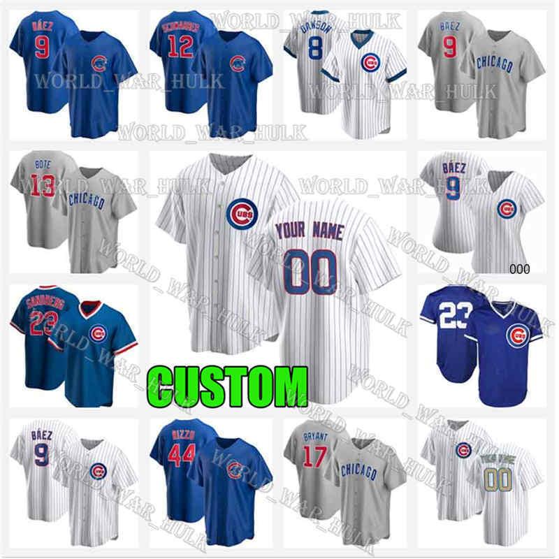 

8 Ian Happ Jersey 17 Kris Bryant 13 David Bote 9 Javier Baez 22 Jason Heyward 31 Joc Pederson 44 Anthony Rizzo Baseball 23 Ryne Sandberg, Blue;black
